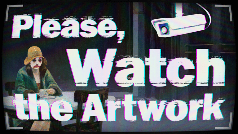 Please, Watch the Artwork is a puzzle game with eerie paintings and a sad clown