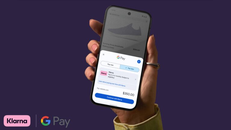Google Pay now supports Klarna for more flexible payment options