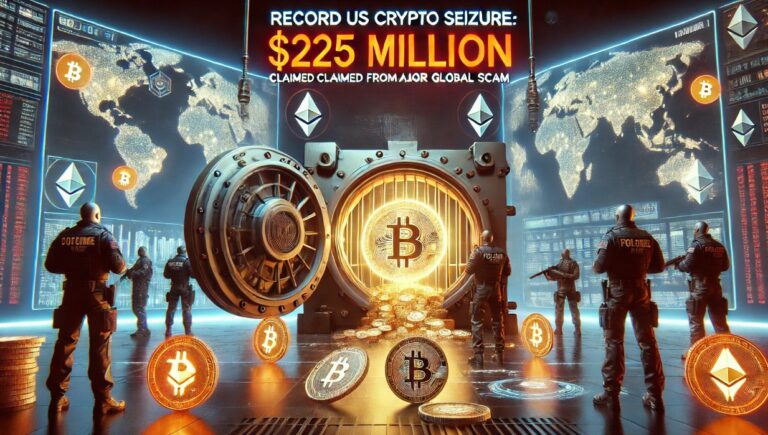 Record US Crypto Seizure: $225 Million Claimed From Major Global Scam