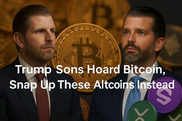 As Trump Sons Hoard Bitcoin Snap Up These Altcoins Instead