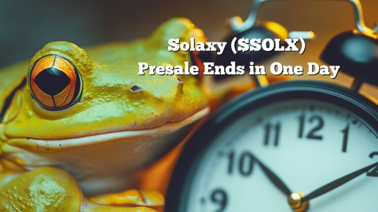 Solaxy Presale Ends in One Day as Whales Buy $495K in $SOLX